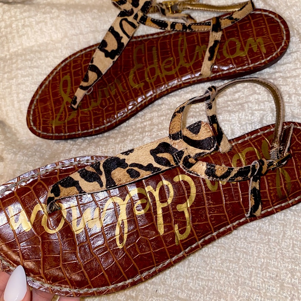 Leopard Print Sandals Size 8